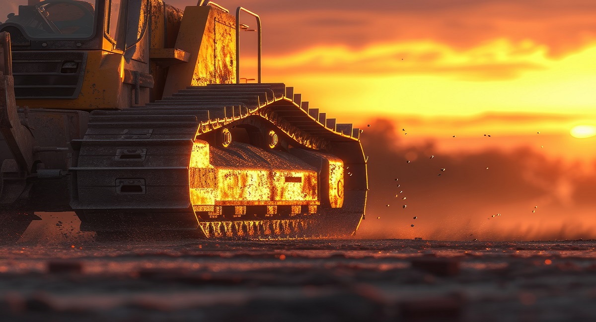 Mining machinery in operation